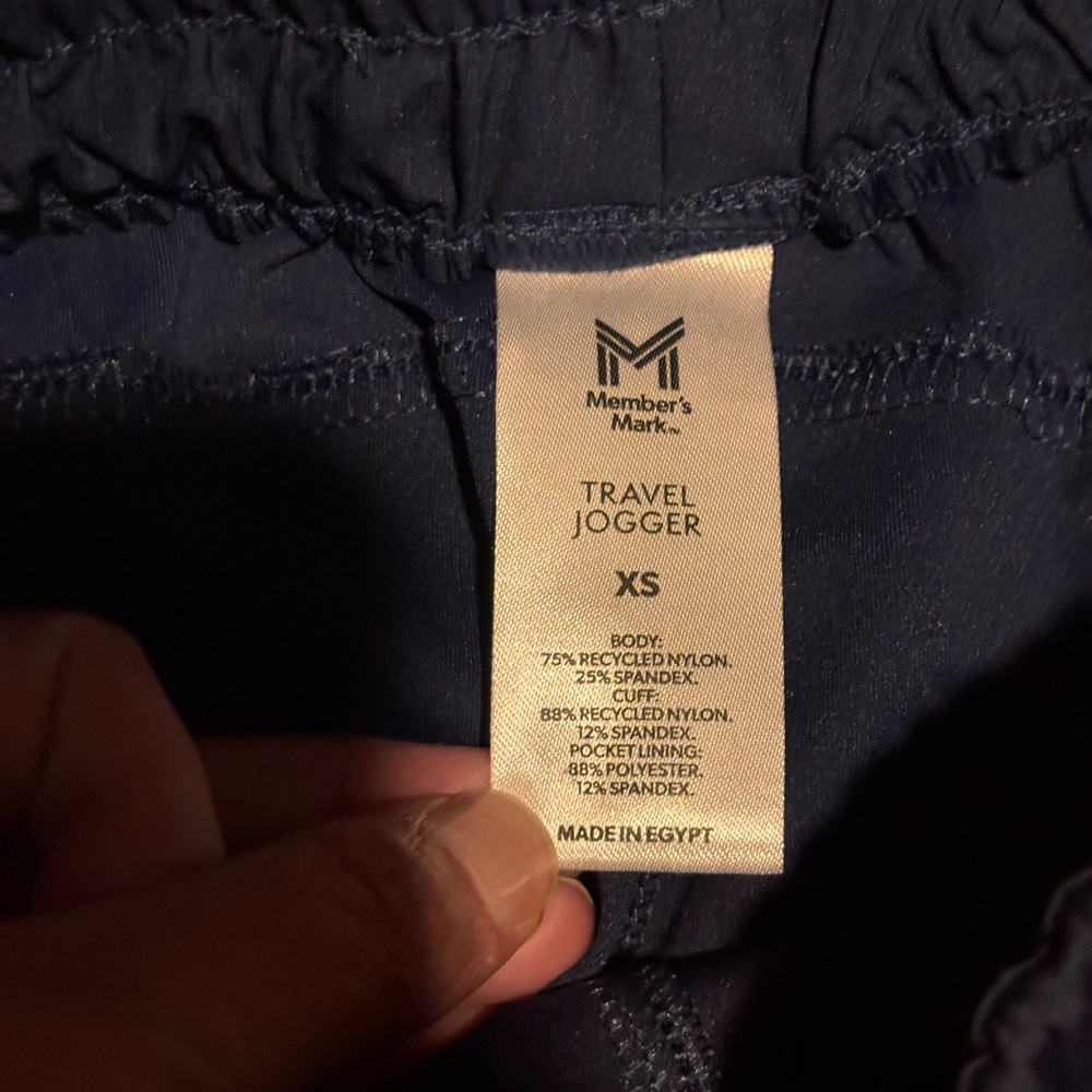Navy Blue Travel Jogger Pants - Picture 4 of 5